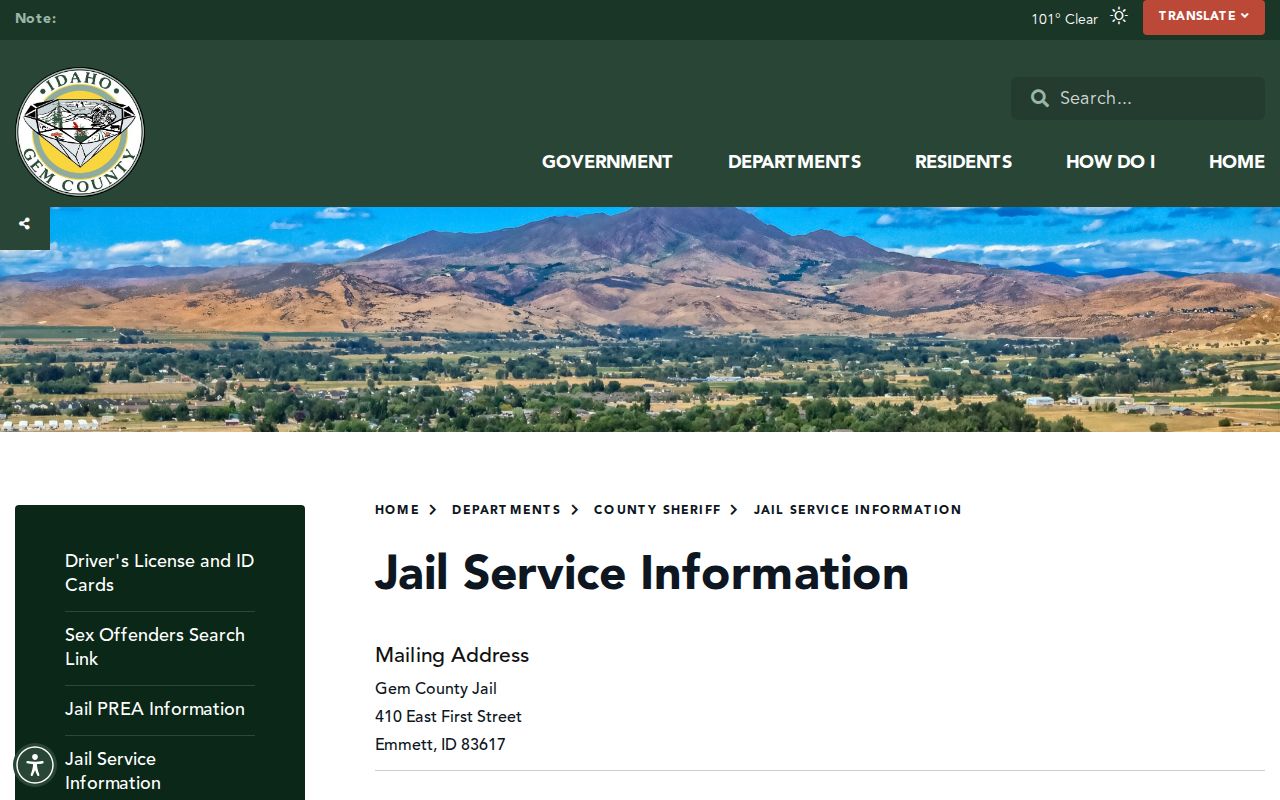 Gem County Jail source without a 72-hour release archive