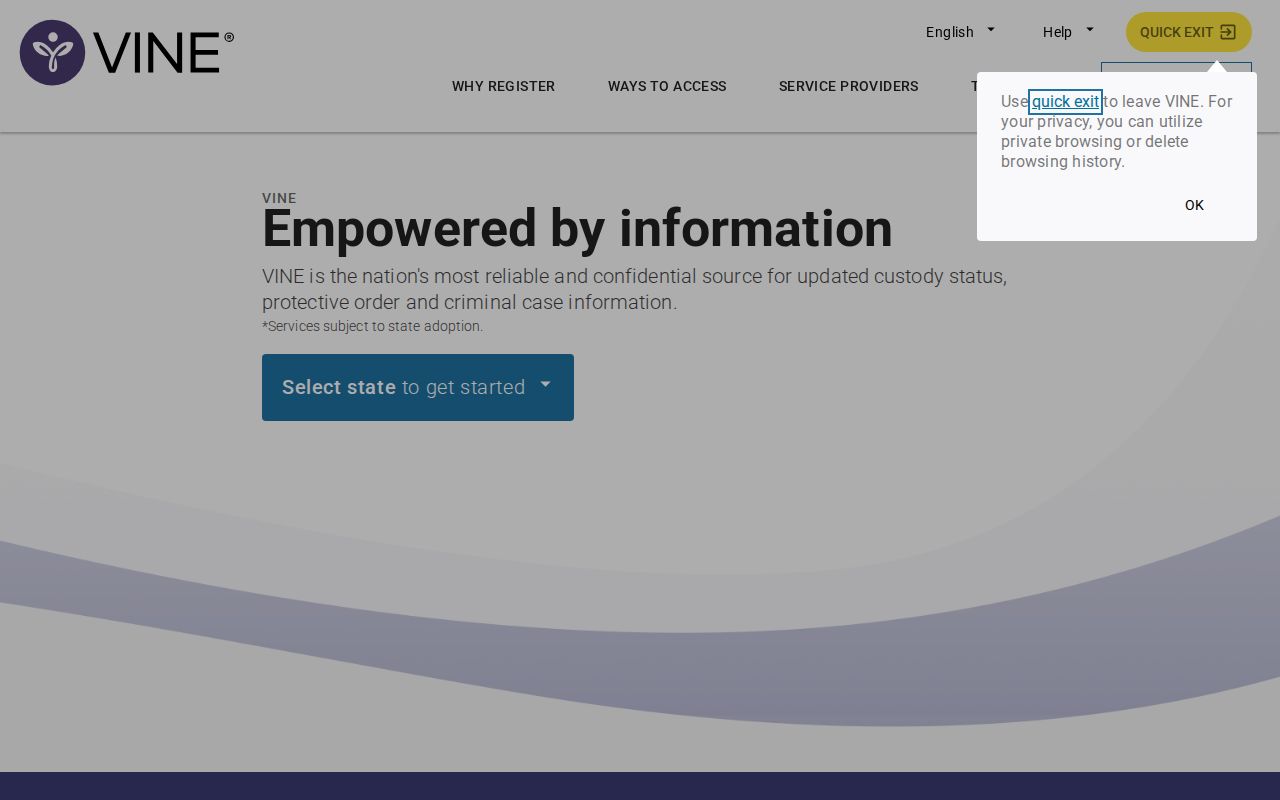 Idaho VINELink inmate search for Gem County custody and release alerts